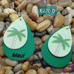 Maui palm tree earrings